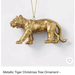 Gold tiger Christmas Ornament
